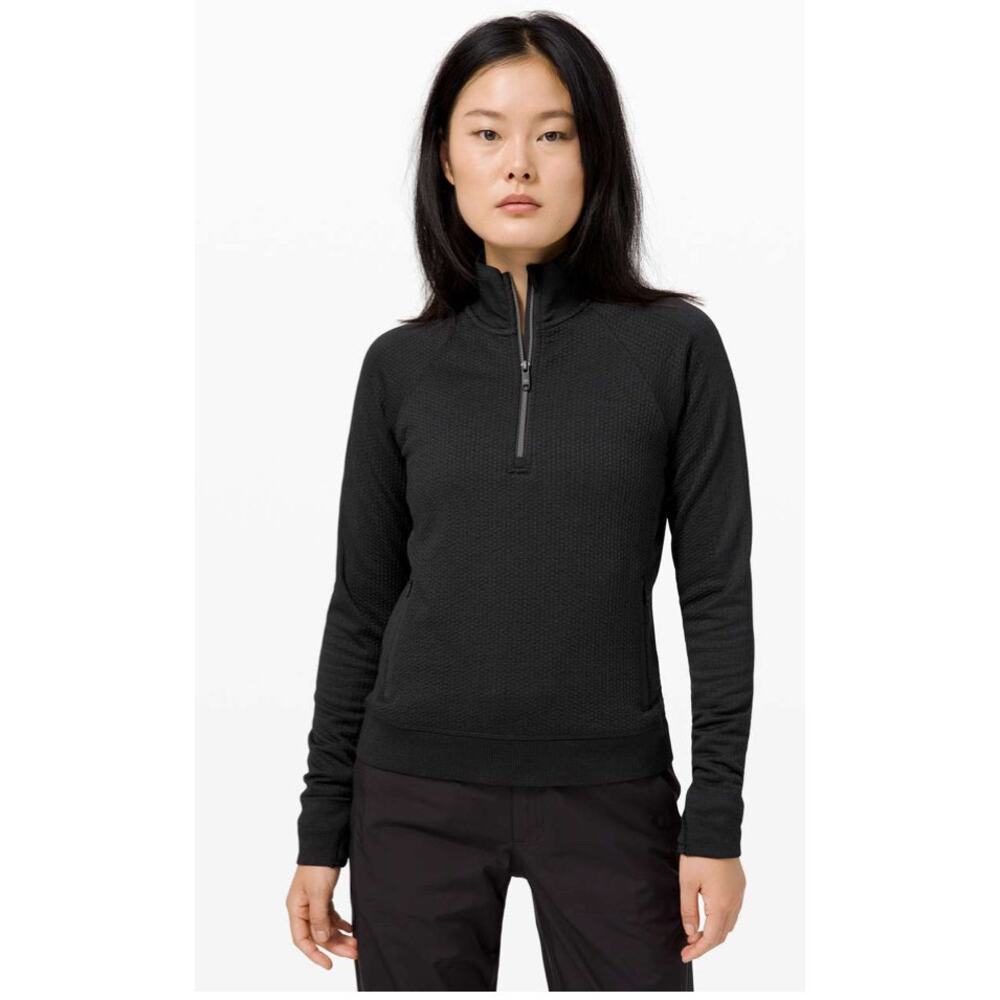 NWT Lululemon Engineered Warmth Half Zip
Black / Black 8